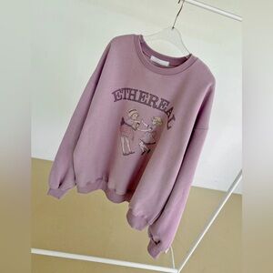 One size BlackN9CK Ethereal Graphic Dancing Girls Vintage purple Sweatshirt NWOT